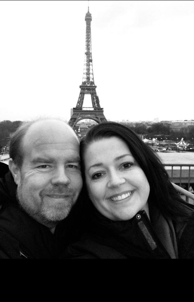 Becky & her late husband, Joel in Paris (2017)