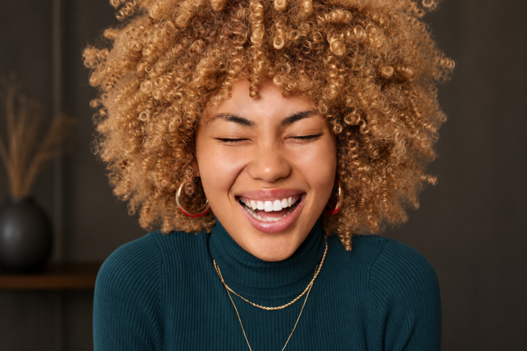 beautiful woman smiling