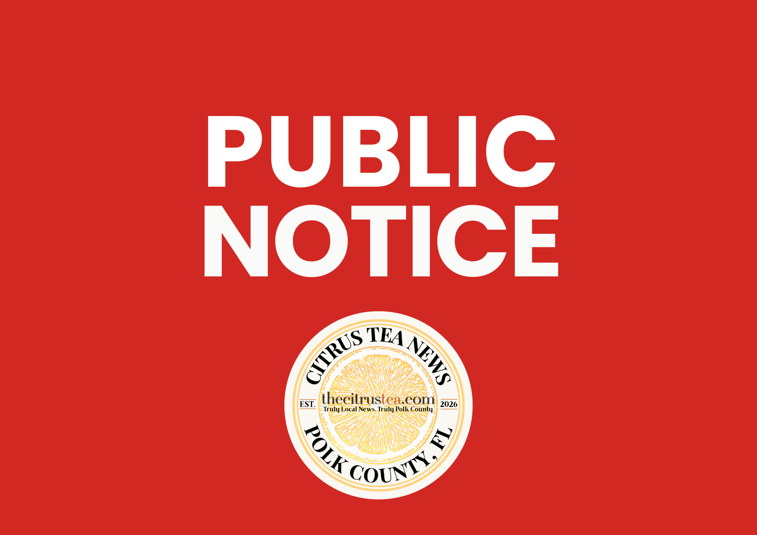 Notice to Creditors: Estate of Beverly Ann Potee, Polk County | The Citrus Tea