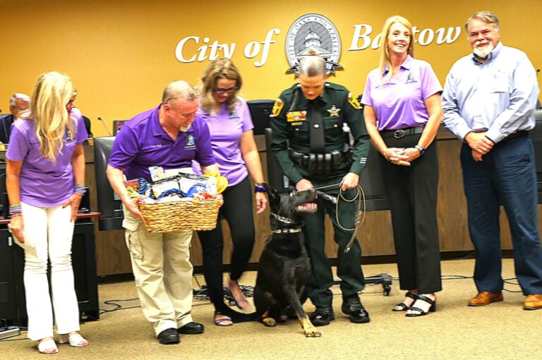 K-9 Ace at Bartow Commission Meeting Sept 2026. Photo by Steve Steiner | The Citrus Tea News