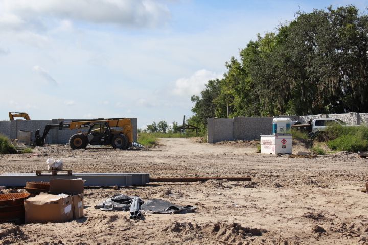 The entrance to the water plant will have a secure gate and fencing for easy semi access in and out of the facility.