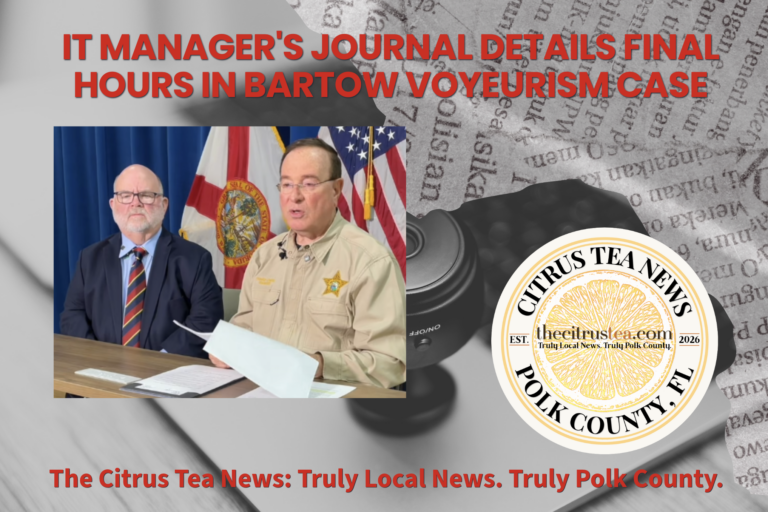 Sheriff Grady Judd Reads From Polk Tax Collector IT Manager’s Journal Detailing His Final Hours in Bartow Voyeurism Case