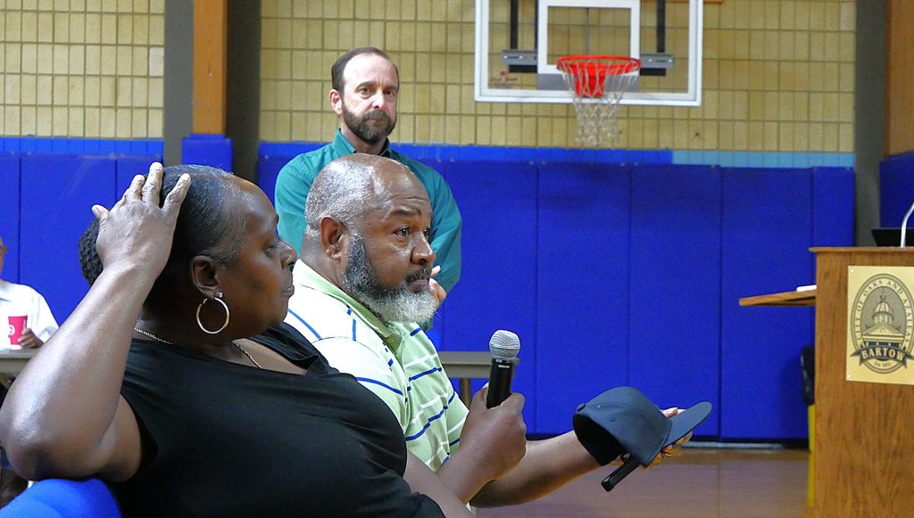 Bartow residents Debra and Bertram Bates at the Oct. 15 Amendment 3 meeting.