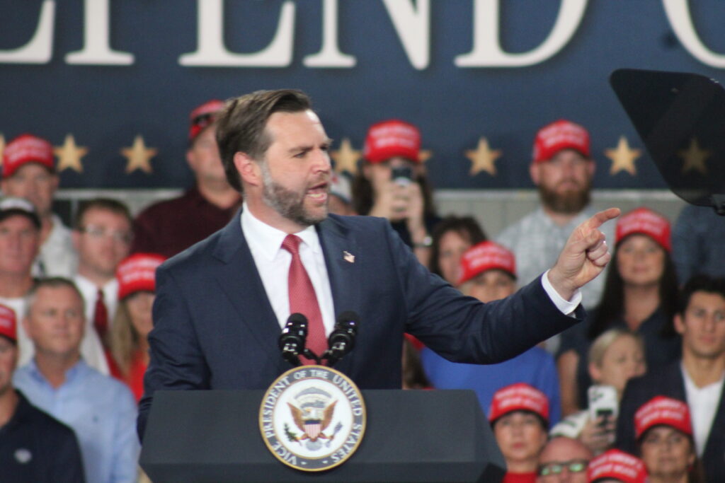 Vice President JD Vance addresses crowd at Midterm Rally Lakeland Sun n Fun Oct 1, 2026