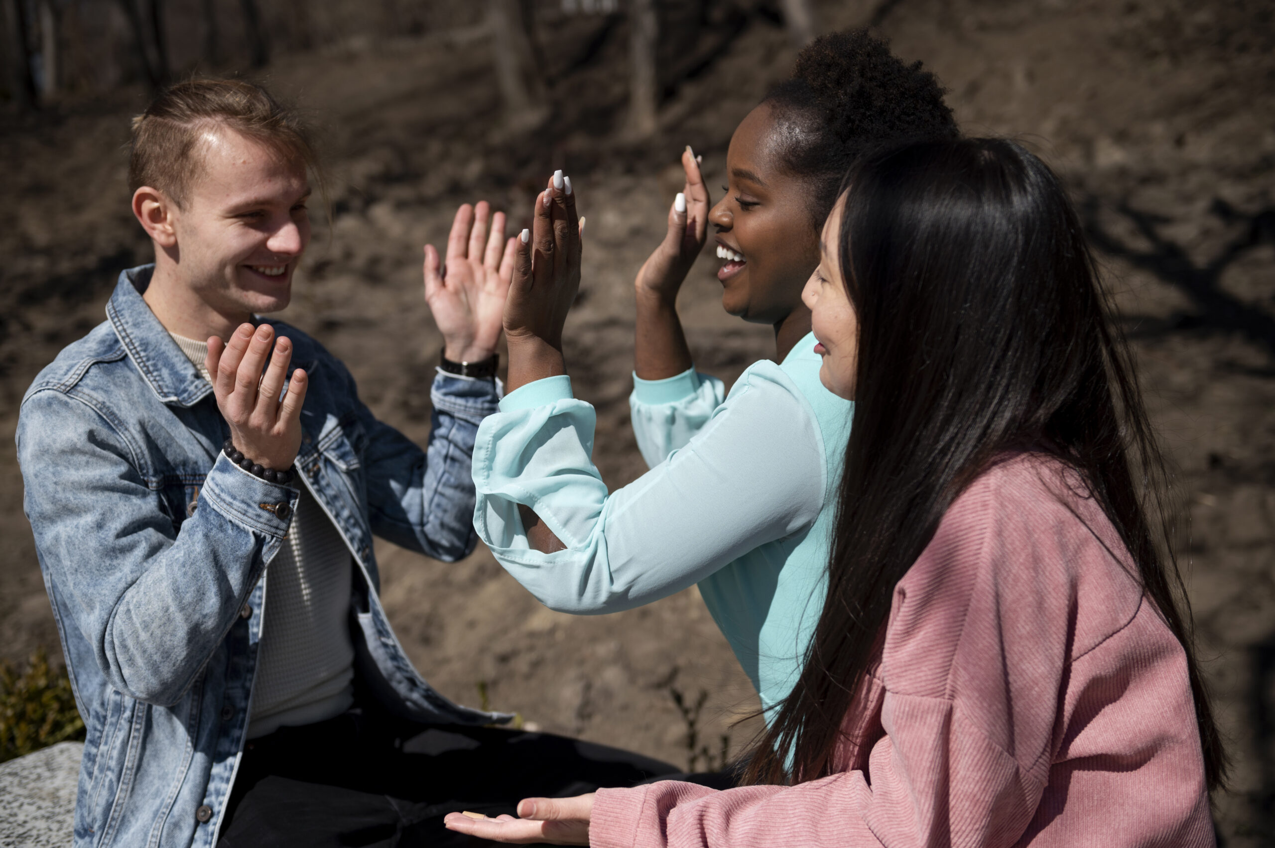 A smiling person joyfully sharing a , symbolizing the cheerful giver