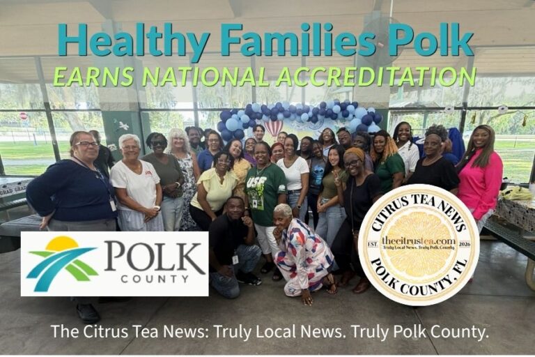 Sign at the Polk County Health and Human Services office on Marshall Edwards Drive in Bartow, Florida, home of the Healthy Families Polk program.