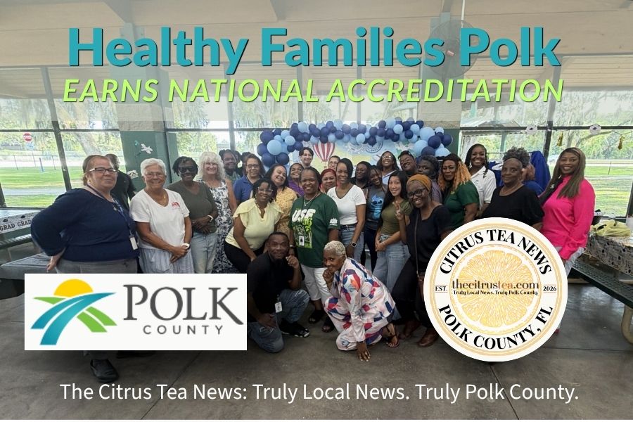 Sign at the Polk County Health and Human Services office on Marshall Edwards Drive in Bartow, Florida, home of the Healthy Families Polk program.