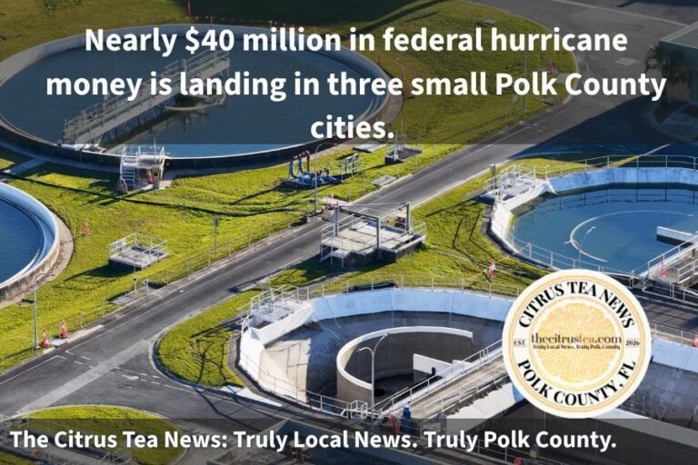 Federal hurricane money Polk County wastewater treatment plant infrastructure project