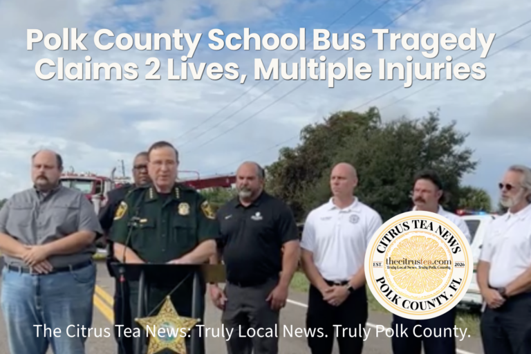 Emergency response on Lucerne Park Road in Winter Haven, FL after a school bus crash