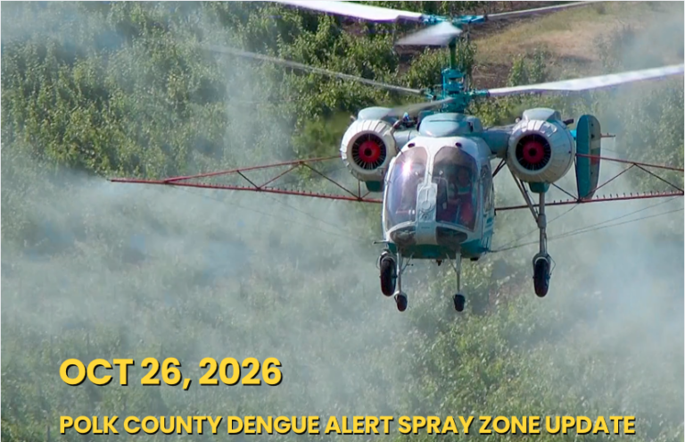 helicopter spraying mosquito control polk county